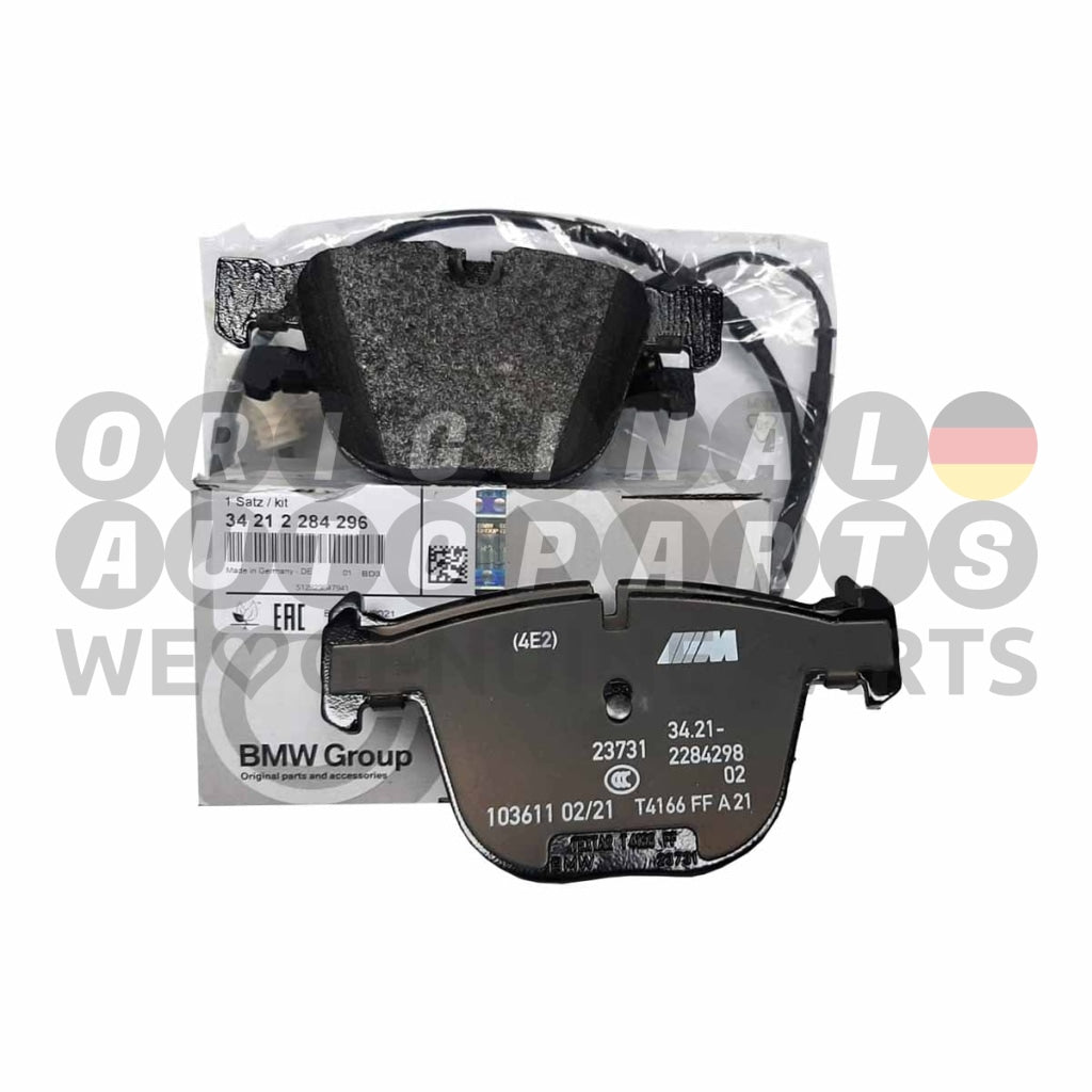 Genuine BMW M Brake Pads Set + Sensor rear M3 E90 E92 E93 34212284296 34356789445